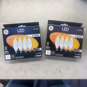 GE LIGHTING 4PK 40W 4W Frost Bulb Model 37418 2-4packs 8 Total